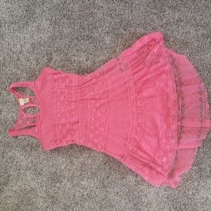 Buckle Daytrip Floral Lace Dress (open back style) Pink (Small)